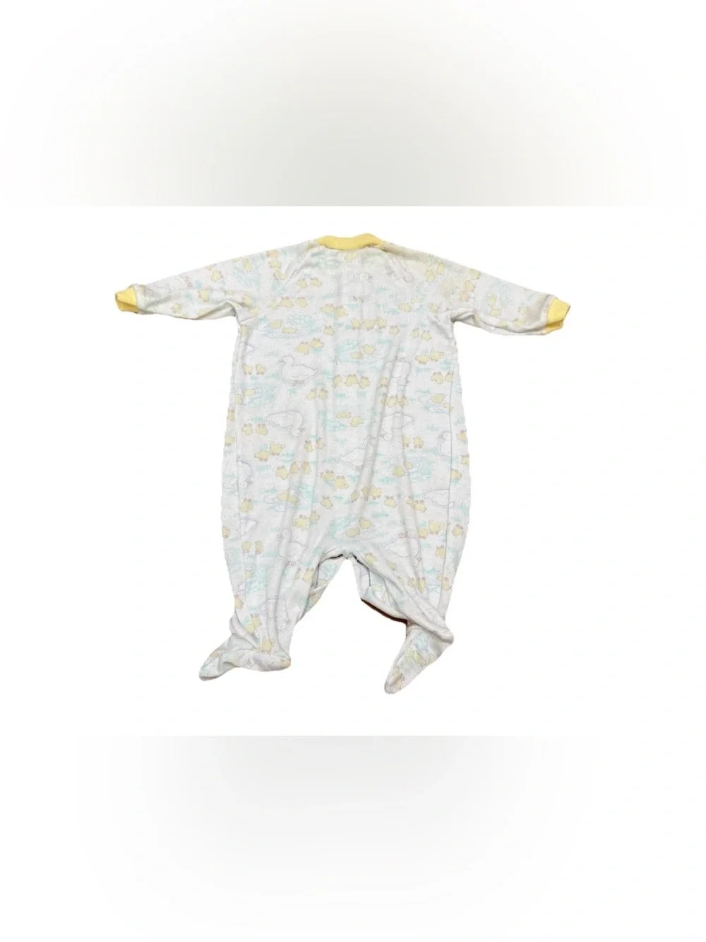 Vintage Carter’s Baby Footed Sleeper Duck Pajamas Unisex Yellow Goose